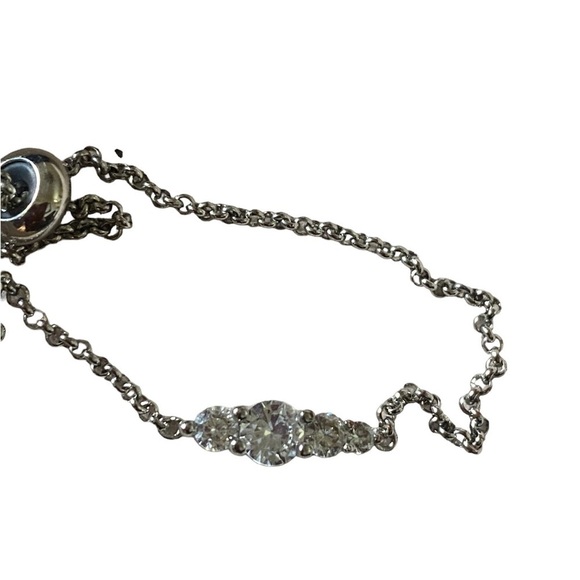 Nordstrom silver cubic zirconia slider bracelet - Picture 1 of 5